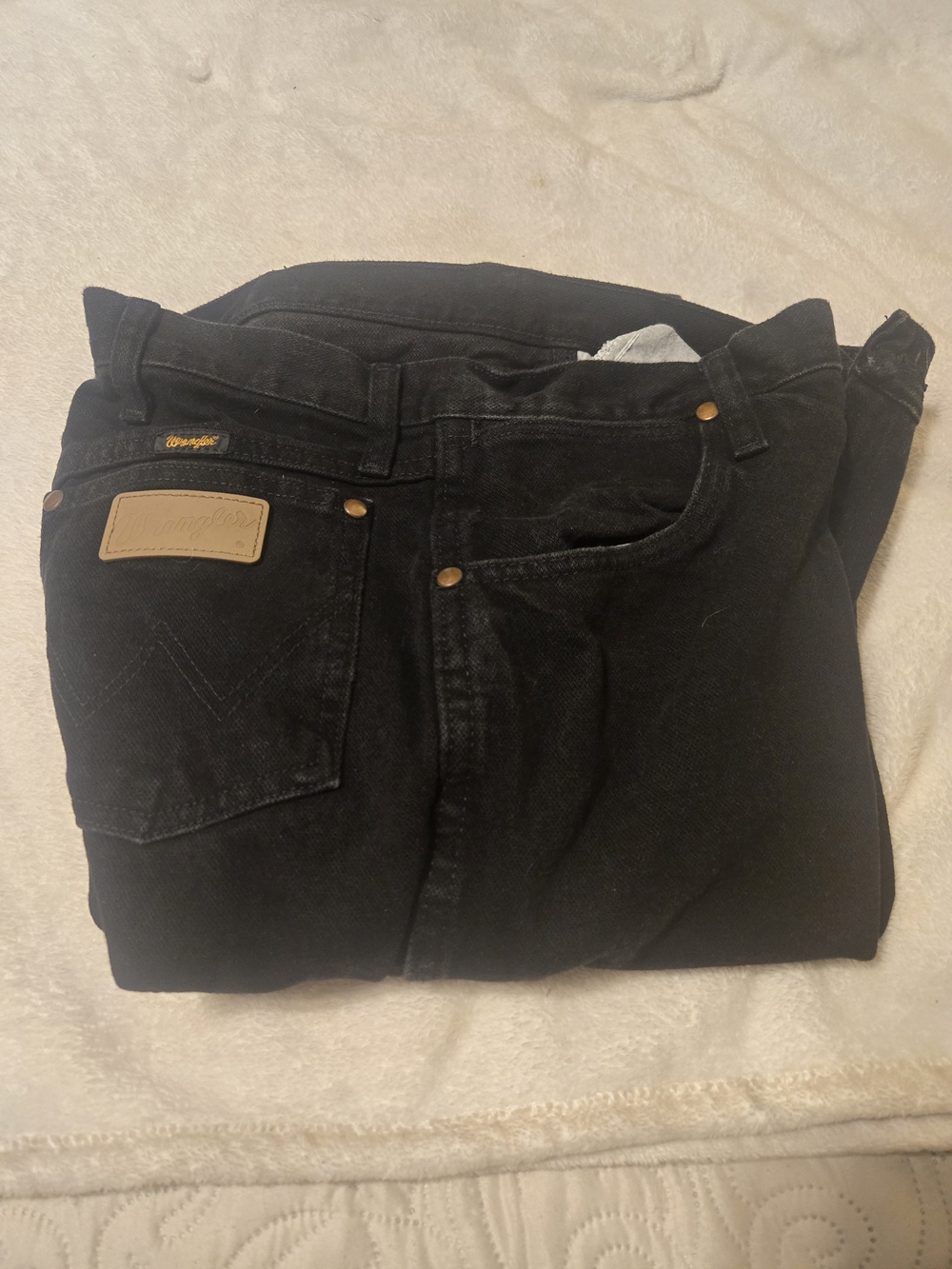 Wrangler Men’s Black 34x36  Straight Leg Jeans
